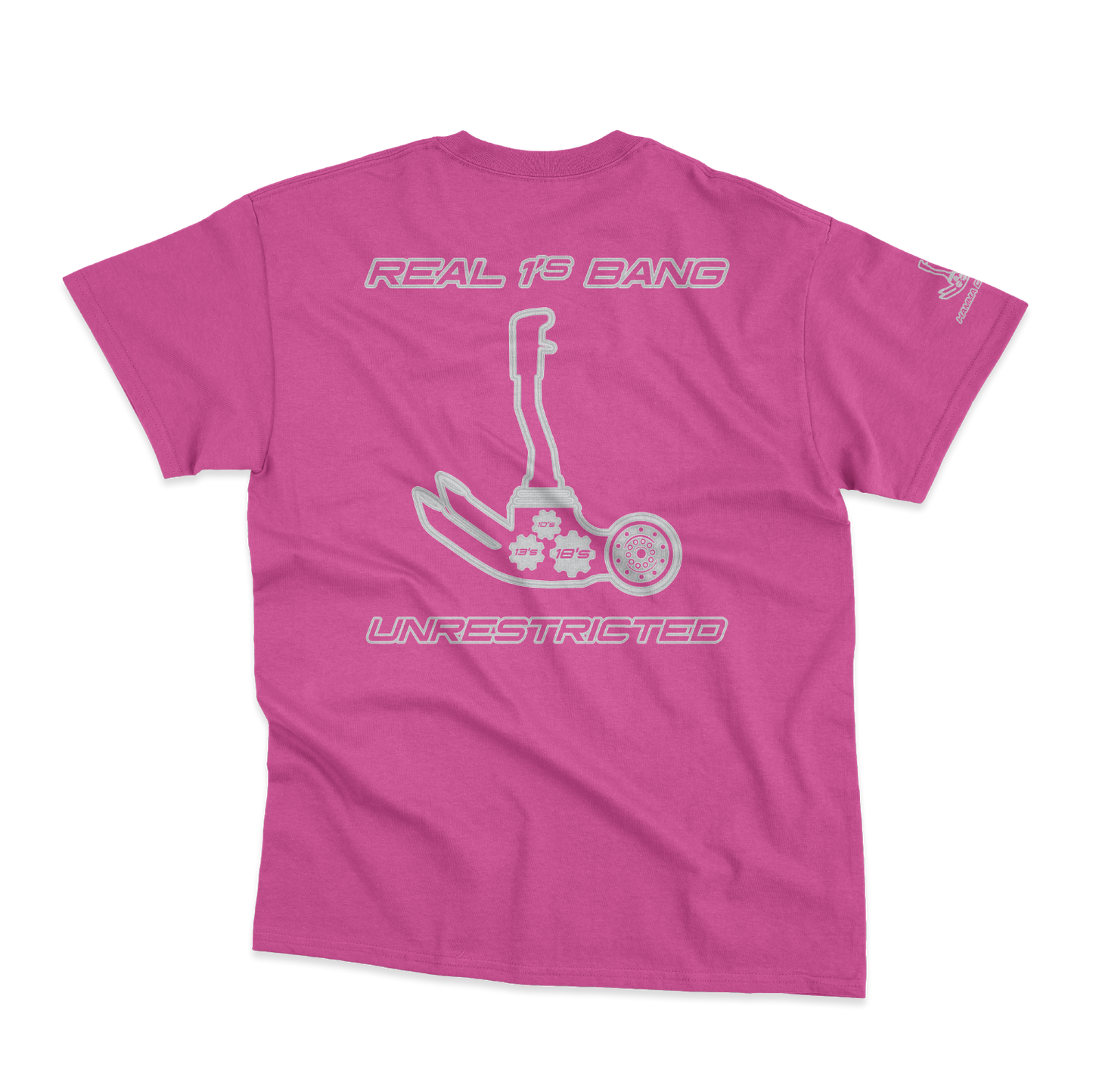 limited release Hot Pink & Light grey outline T-Shirt